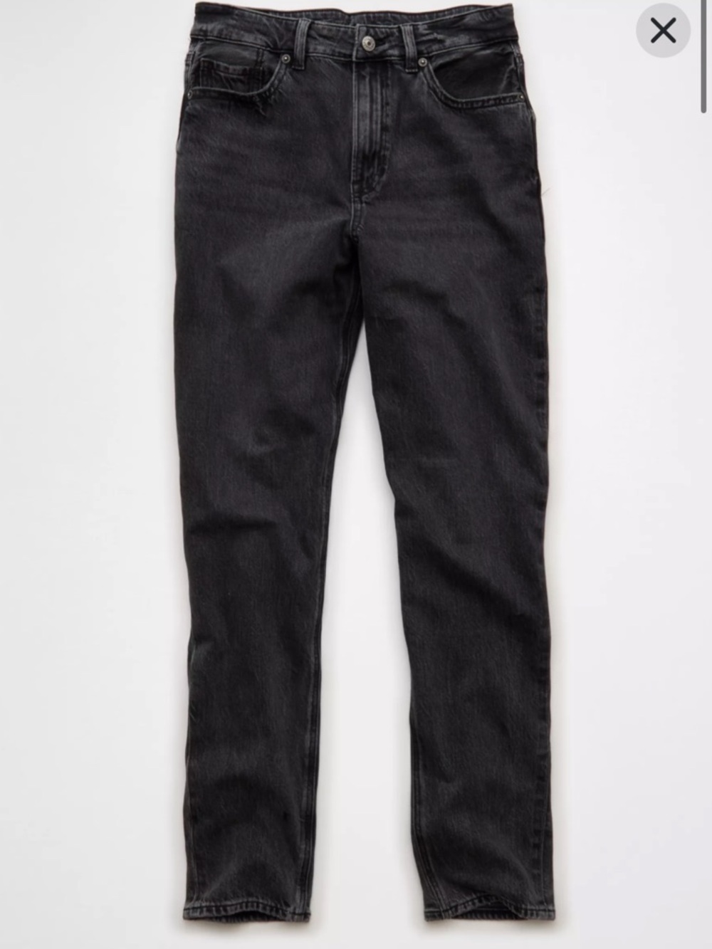American Eagle Women's Mom Jeans in Black Wash